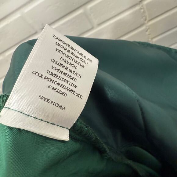 Gibson Latimer NWT Velvet Trousers Emerald Green High Rise Wide Leg 8 Holidays - Picture 7 of 15